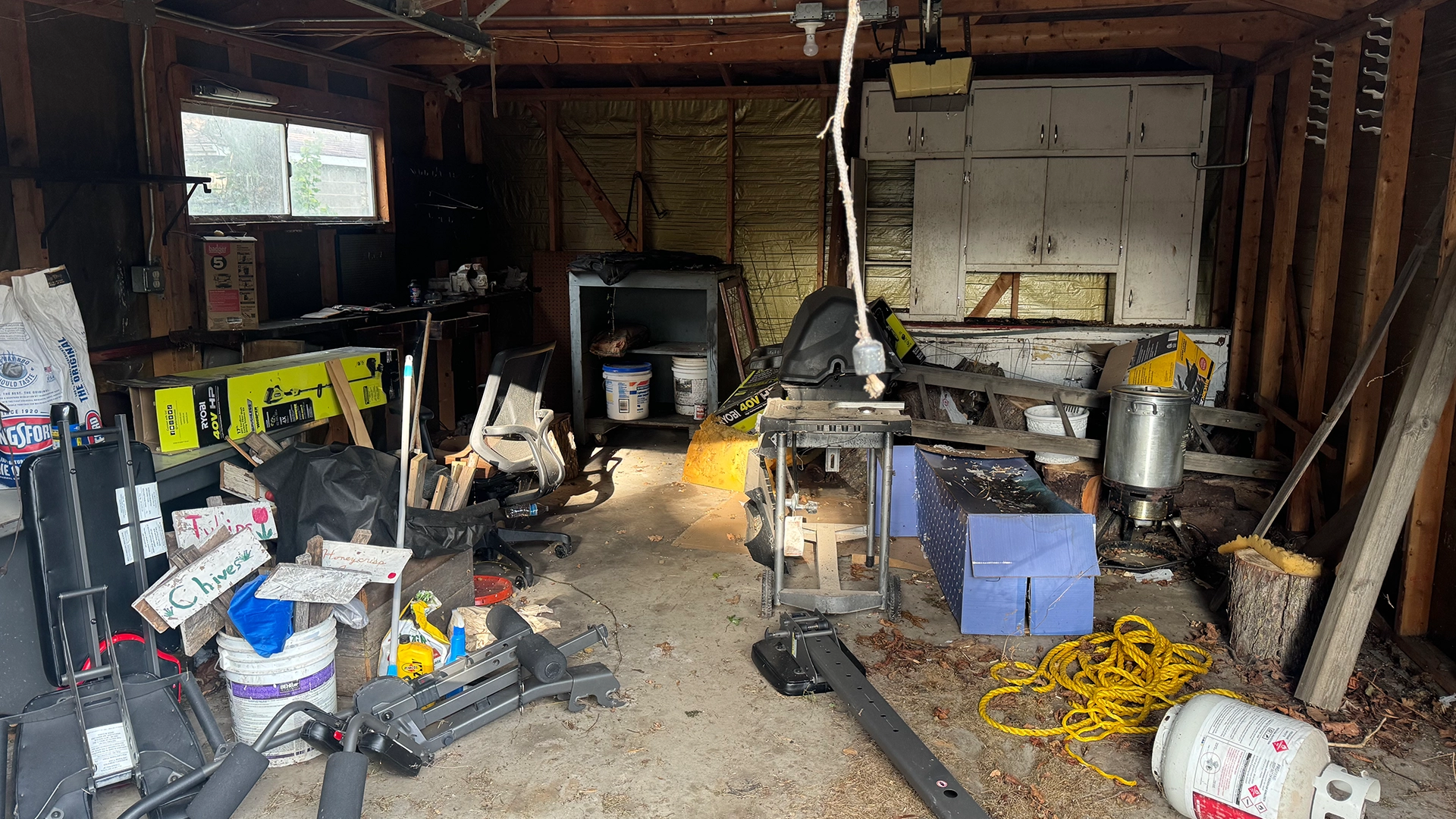 Garage before cleanup