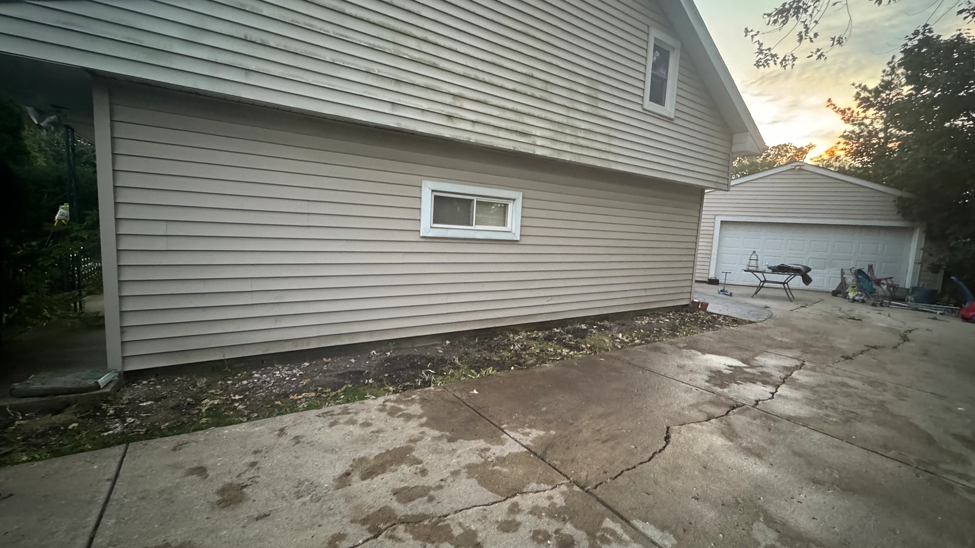 Outside house after cleanup